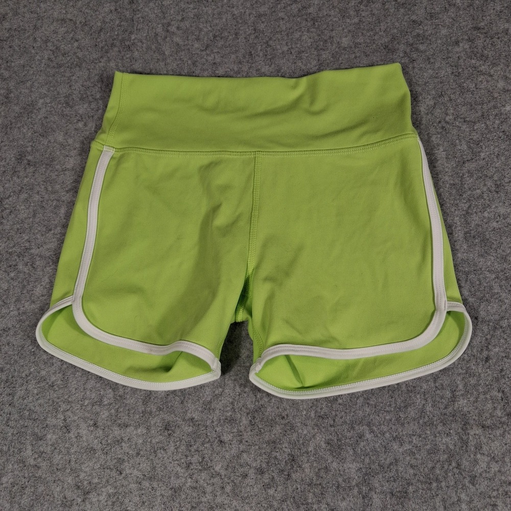 DSG Bound Momentum Shortie Girls XL Neon Pear High-Rise Athletic Shorts 3"